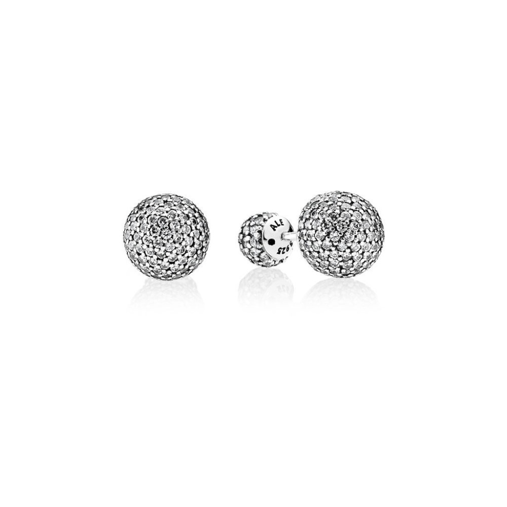 Pandora Pavé Drops Stud Earrings, Clear CZ